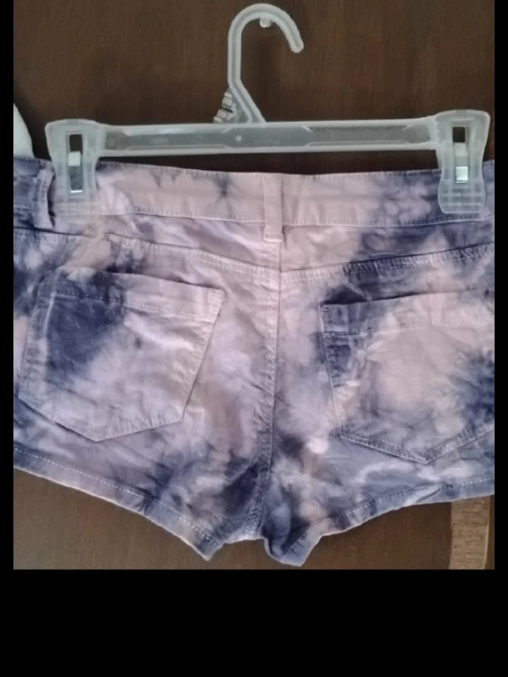 Topshop Lavender & Indigo Tie-Dye Jean Shorts